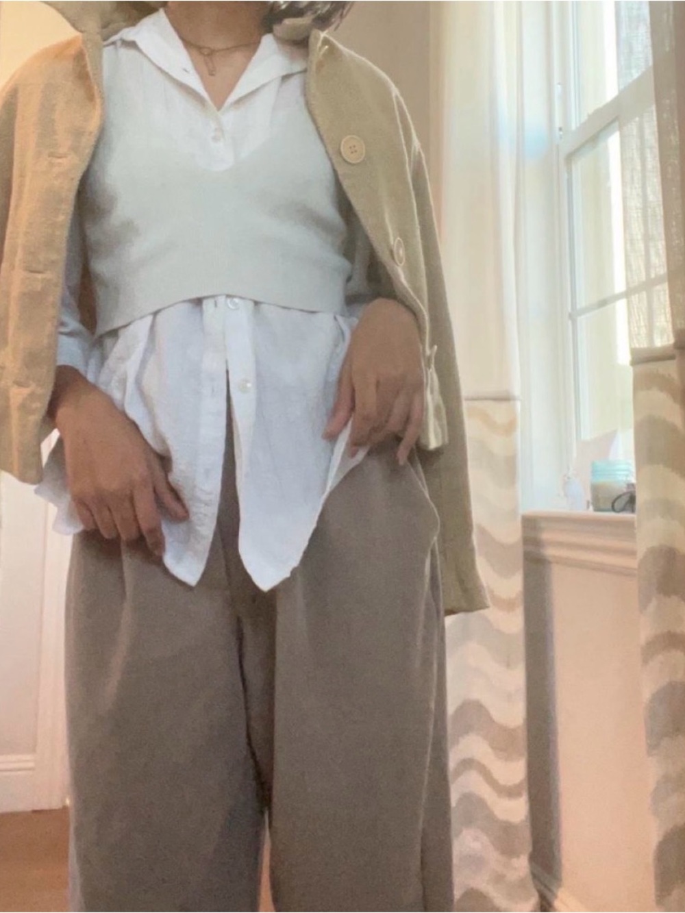 Vintage Lauren Ralph Lauren cropped 100% silk textured button-up blazer - Picture 5 of 5